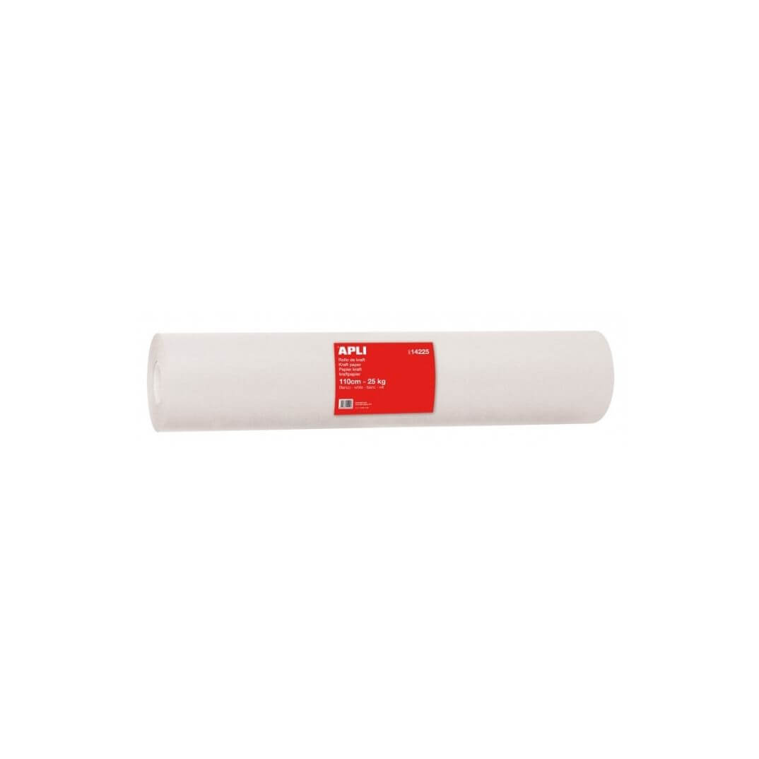 Bobina papel kraft Blanco 80 g 110 cm 25kg