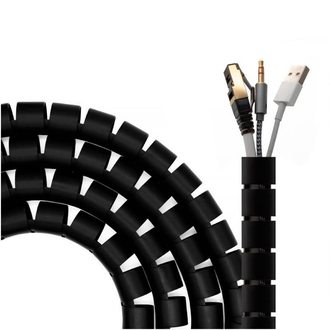 Organitzador de cables Aisens A151-0604 negre 2m.