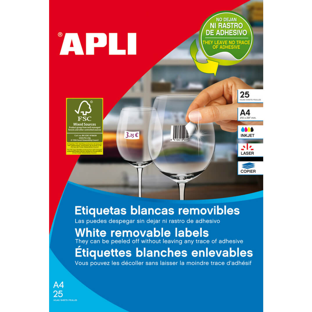 Paquet 2000 etiquetes Apli 35,6x16,9
