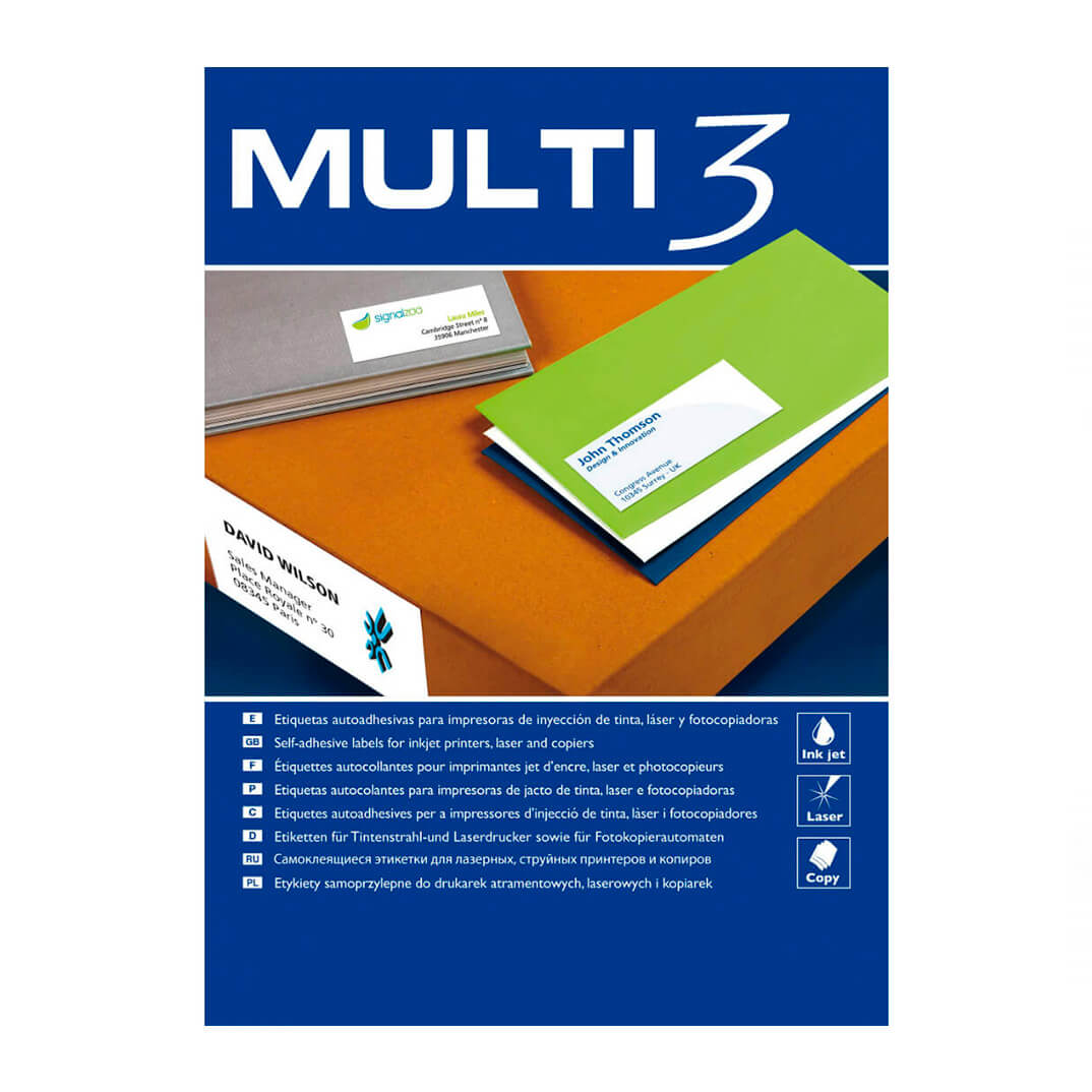 Caja etiquetas Multi3 63,5x46,6 100h