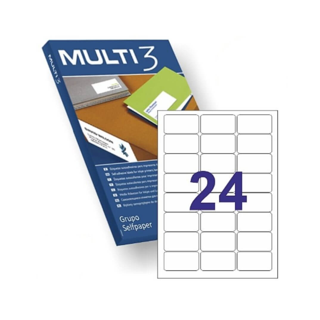 Caja etiquetas Multi3  64x33,9 100h