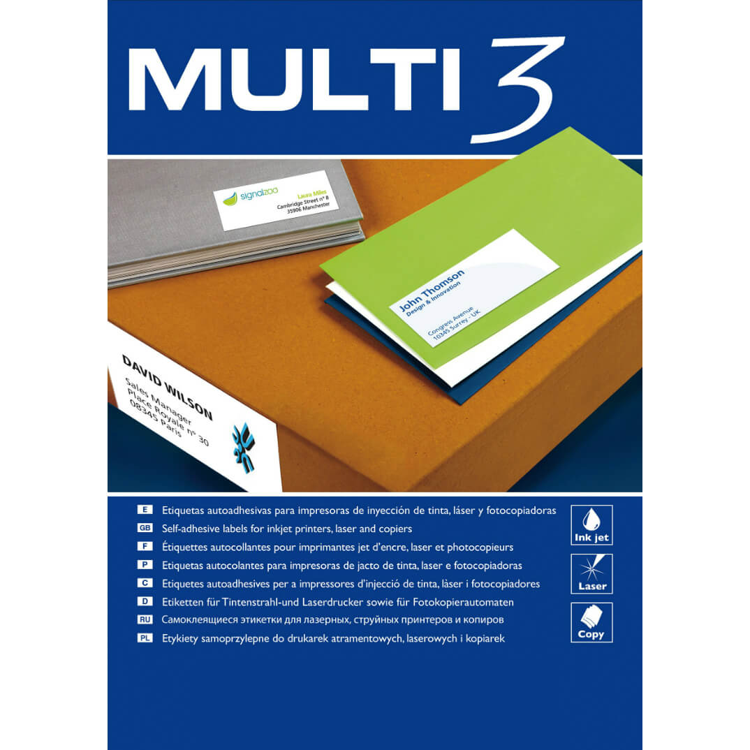 Caixa etiquetes multi3 99,1x57 100h