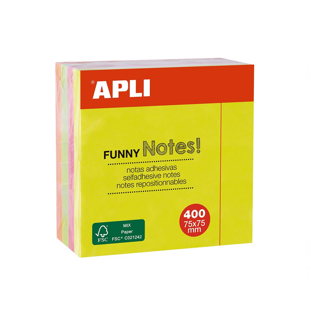 Cub notes adhesives 75x75 tons fluor 400 fulls