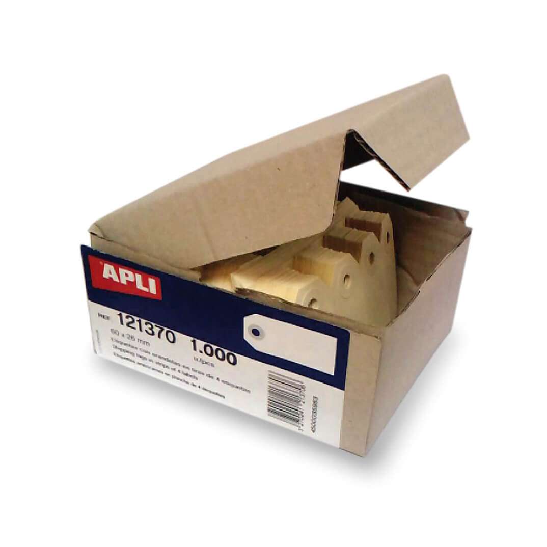 Caixa de 1000 etiquetes amb volandera 80x38mm