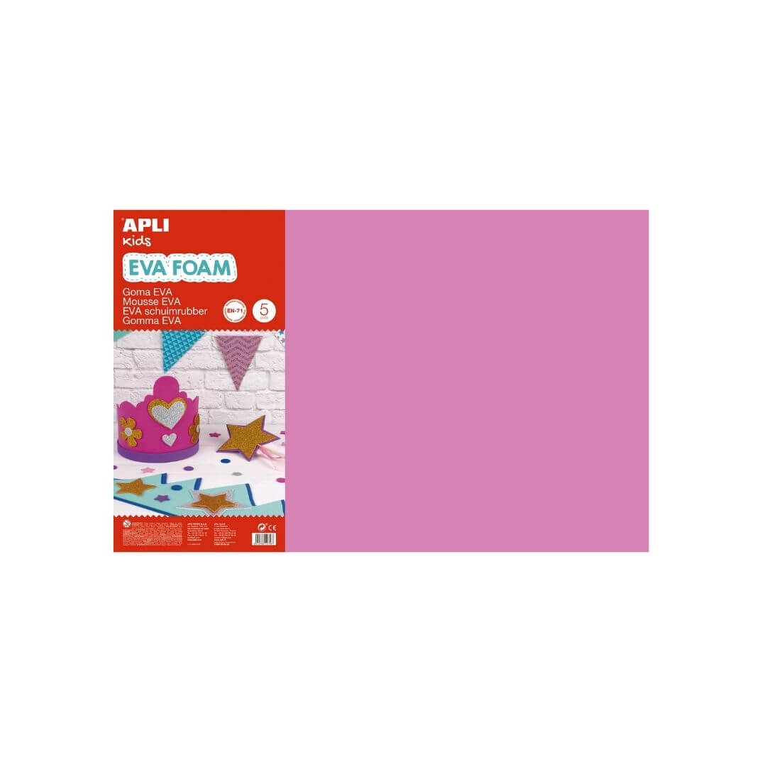 Goma Eva 600x400mm rosa (pack 5u)