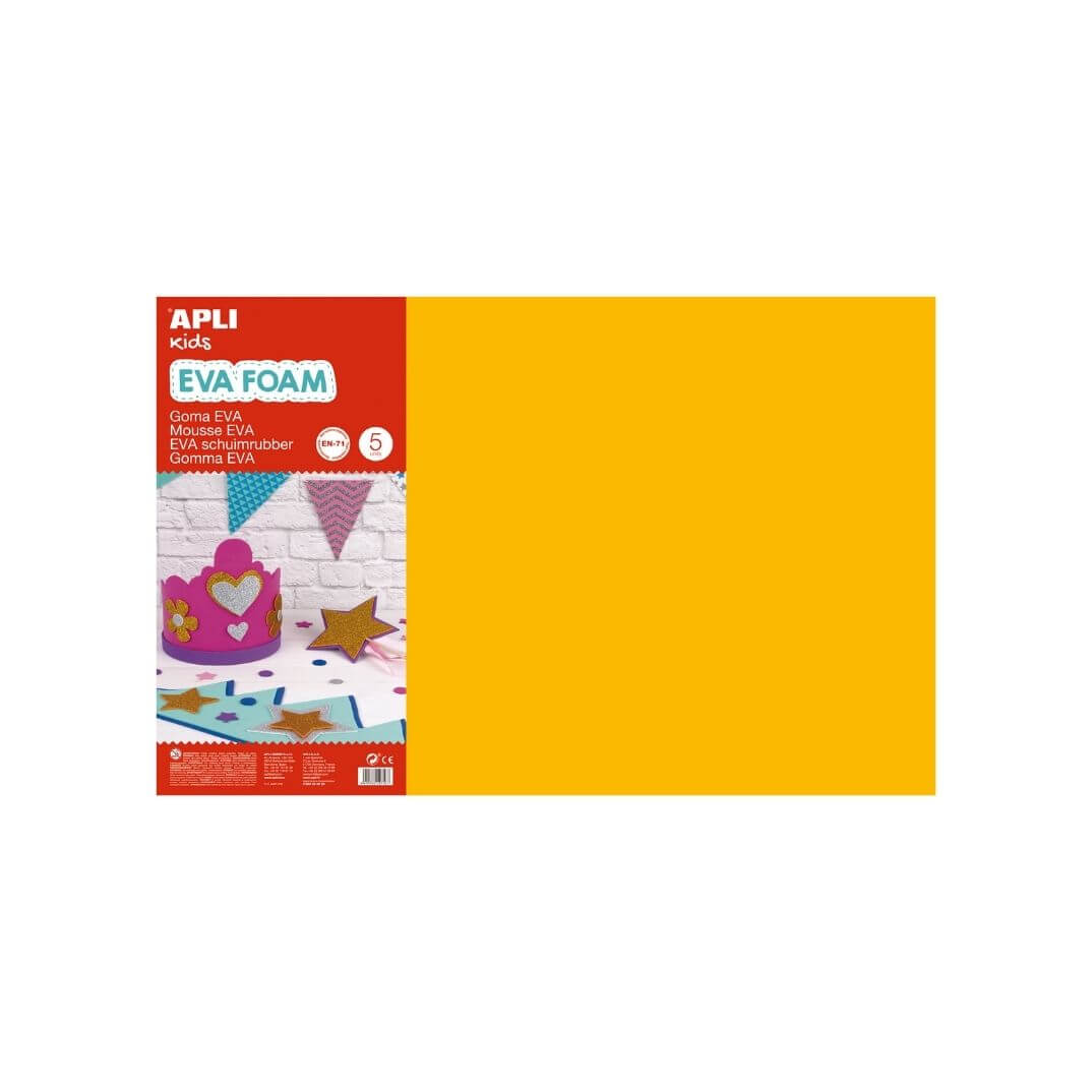 Goma Eva 600x400mm naranja (pack 5u)