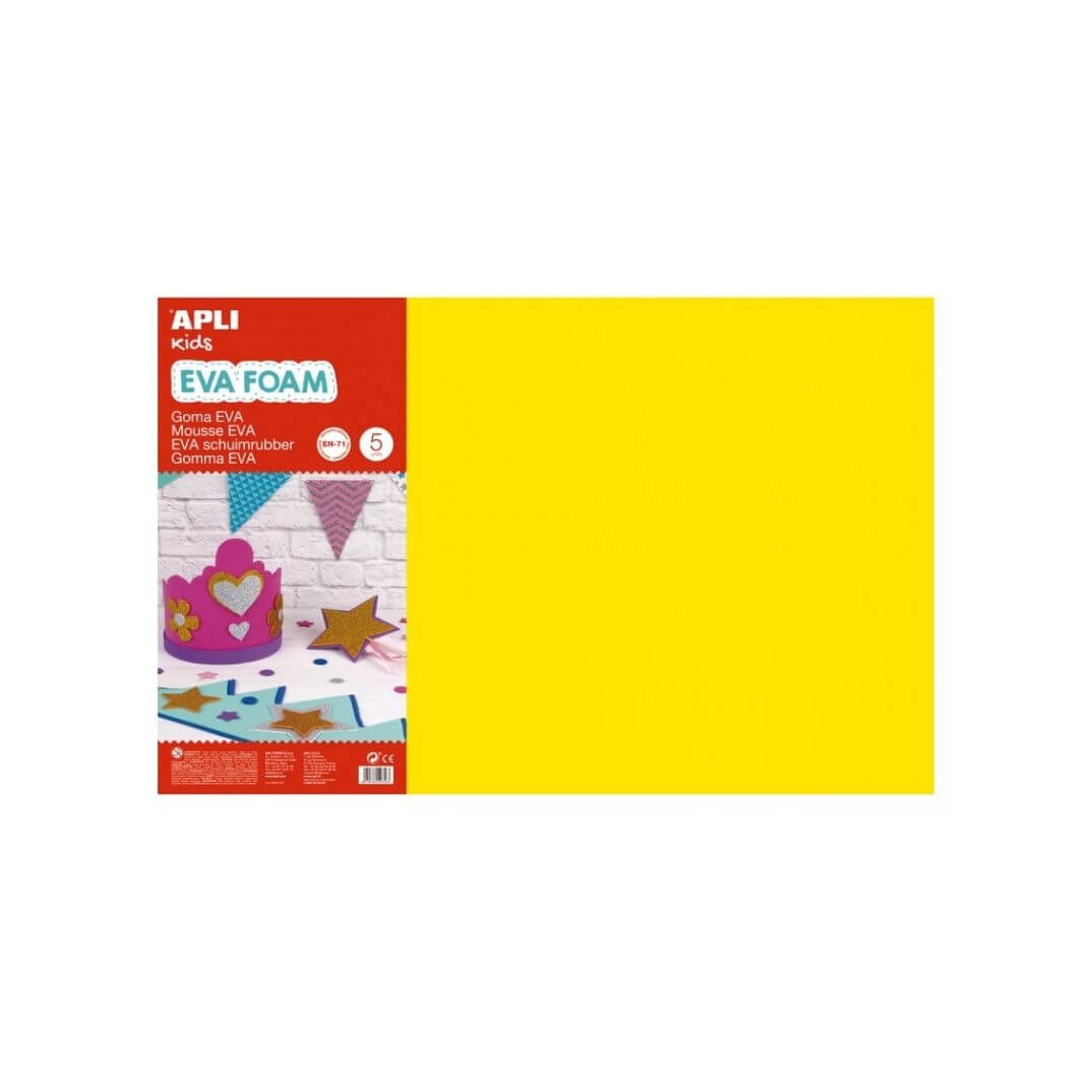 Goma Eva 600x400mm amarillo (pack 5u)