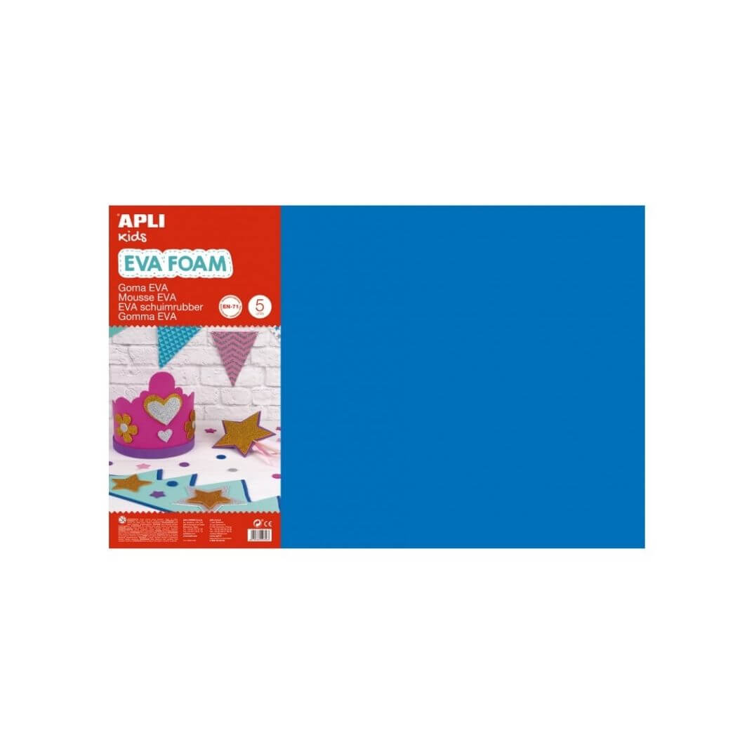 Goma Eva 600x400mm azul (pack 5u)