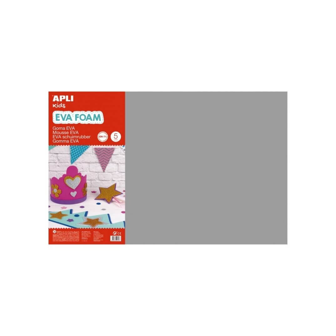 Goma Eva 600x400mm gris (pack 5u)