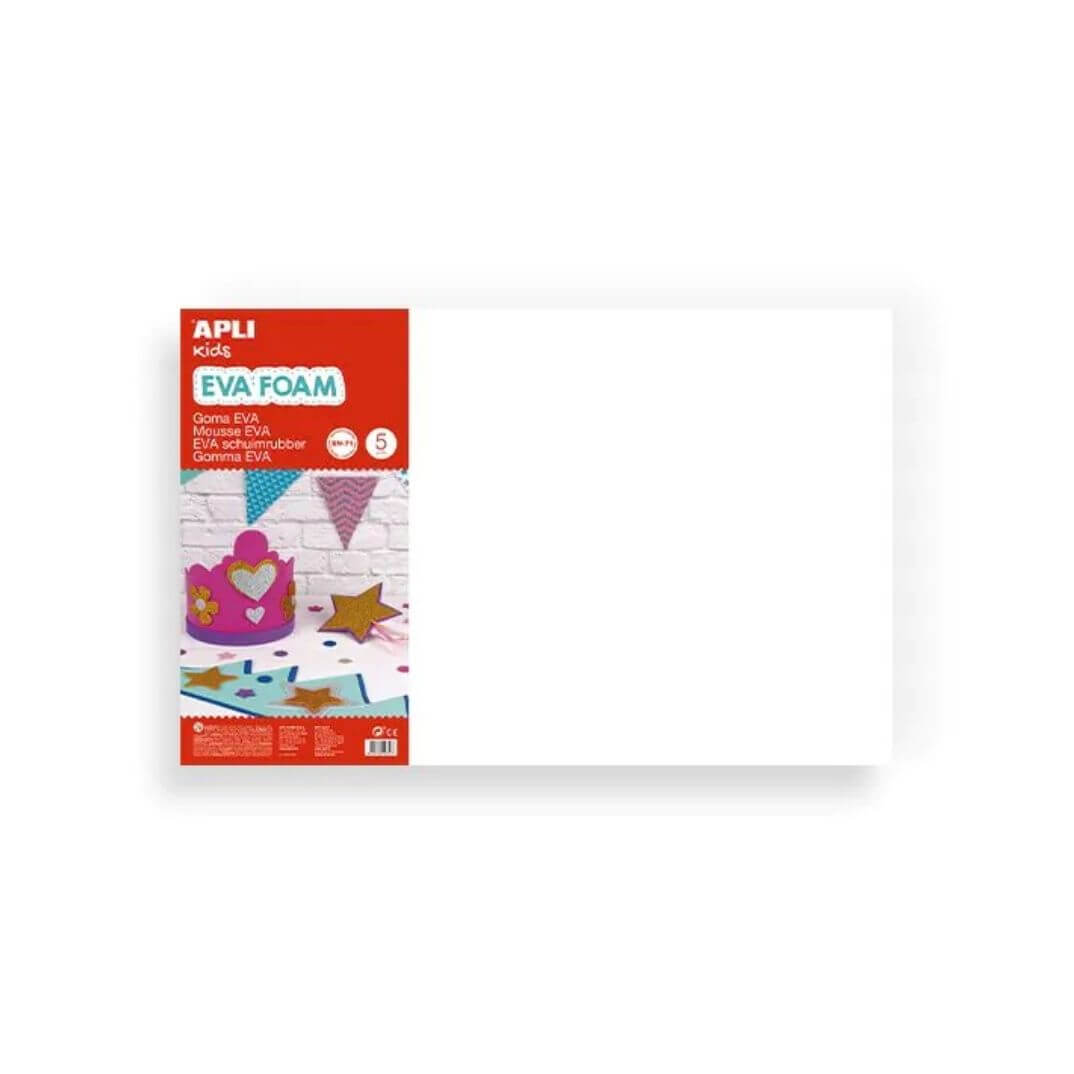 Goma Eva 600x400mm blanc (pack 5u)