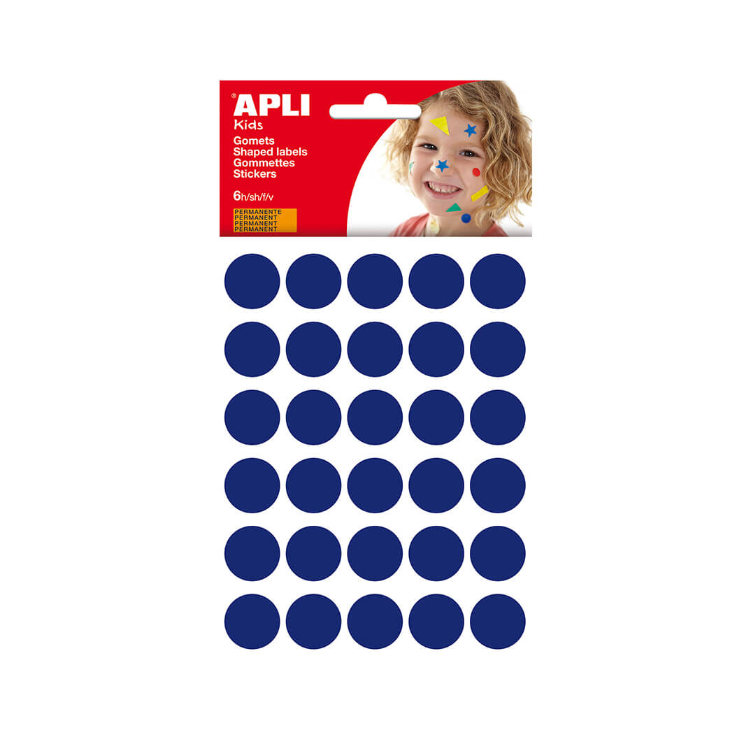 Bossa gomets Apli rodons 20ø blau