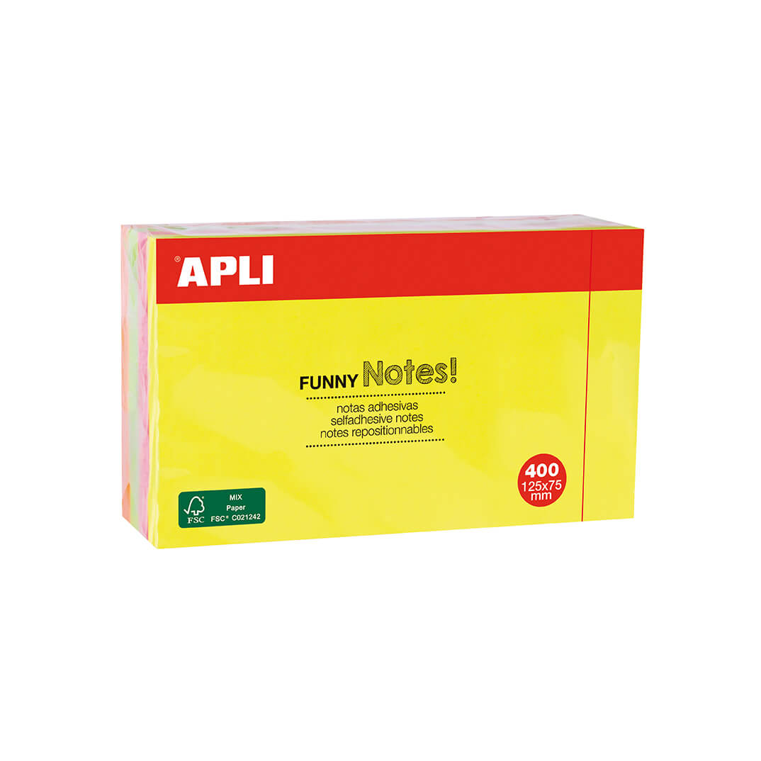 Bloc notes adhesives Apli Funny 125x75 mm