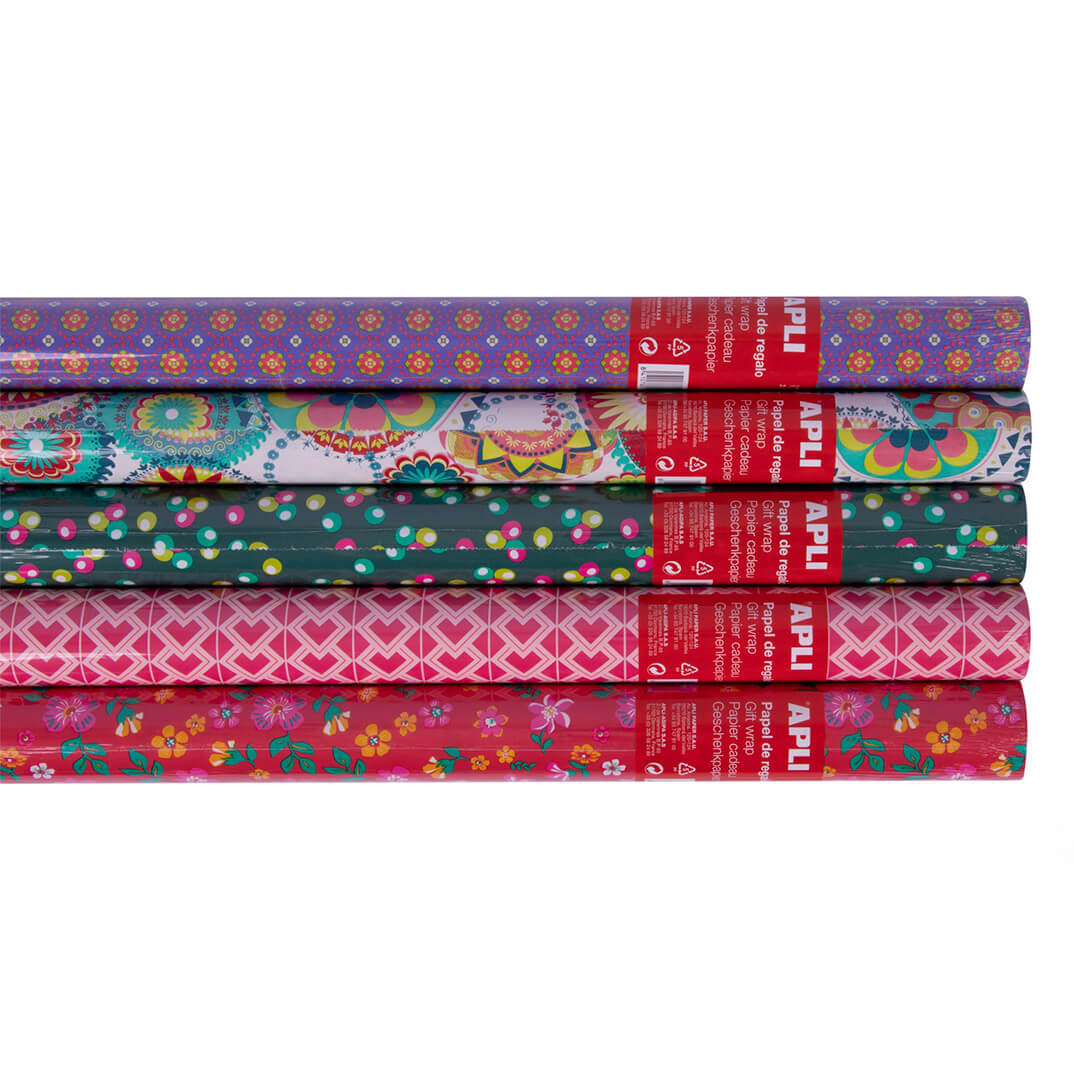 Rollo papel de regalo tendance colores surtidos