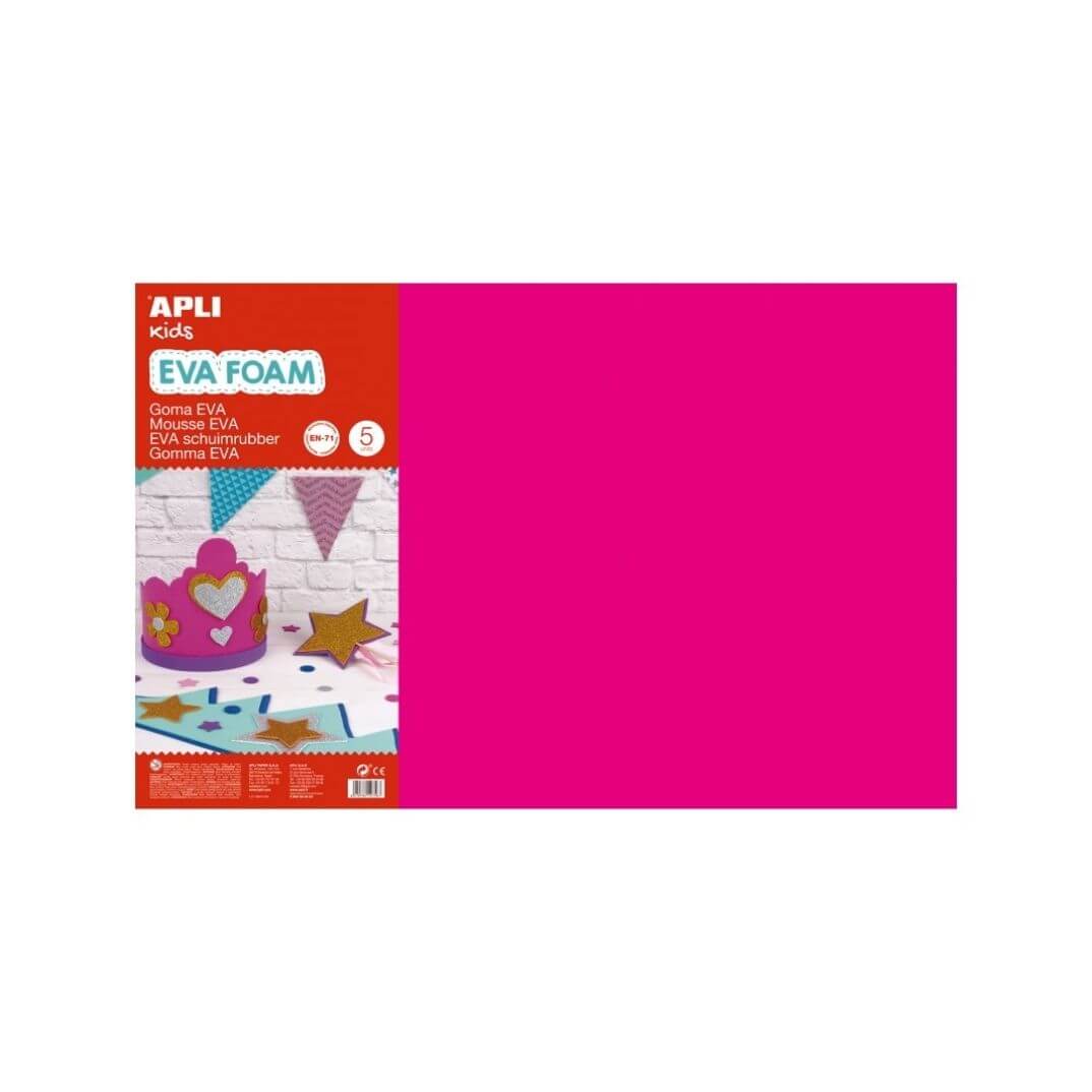 Goma Eva 600x400mm fucsia (pack 5u)