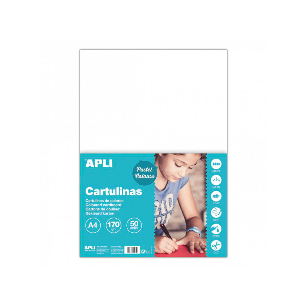 Pack 50 cartolines A4 170g blanc