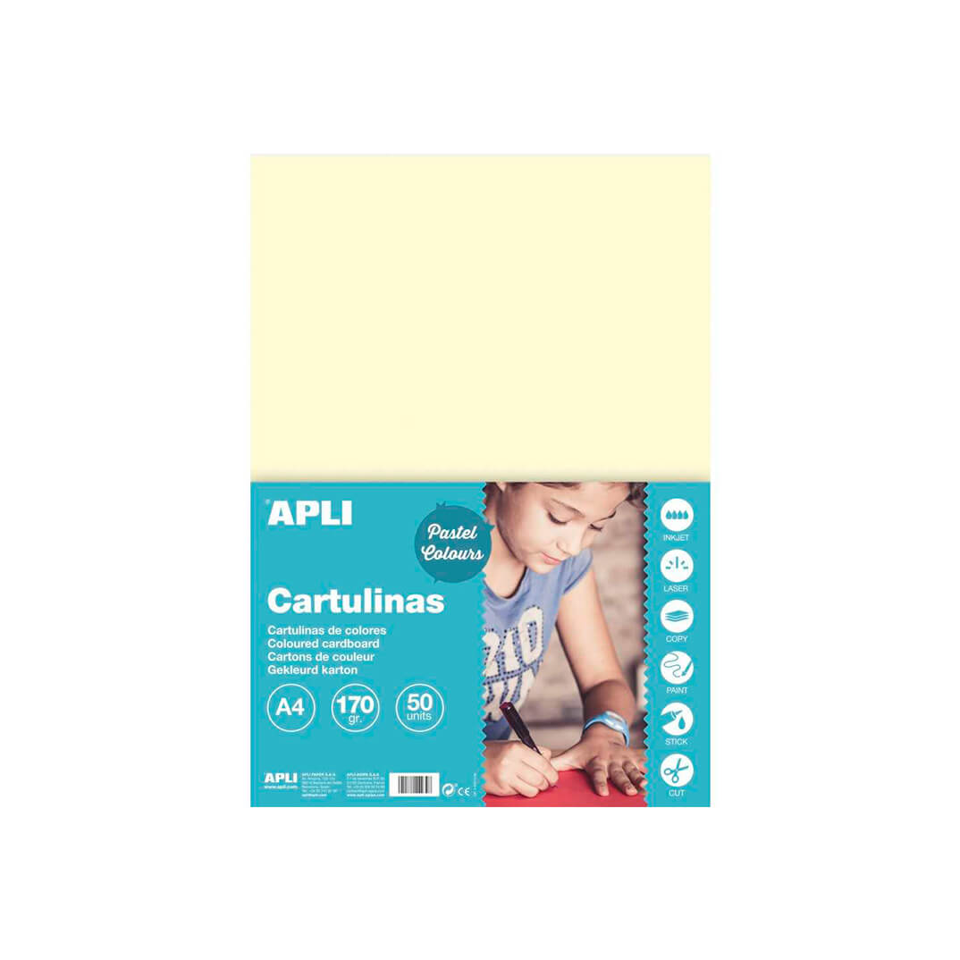 Pack 50 cartolines A4 170g marfil