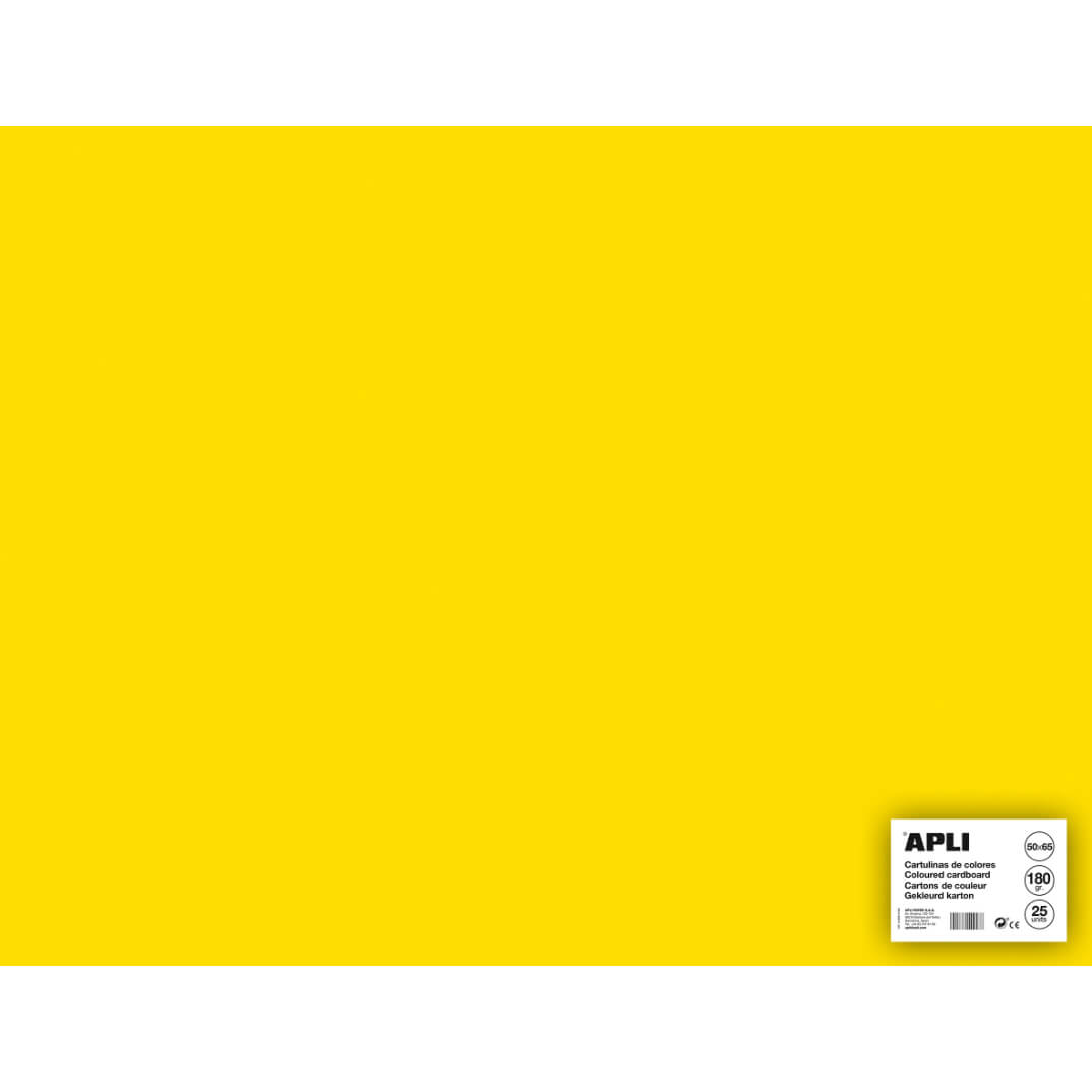 Cartolina 50x65 170g groc (pack 25)