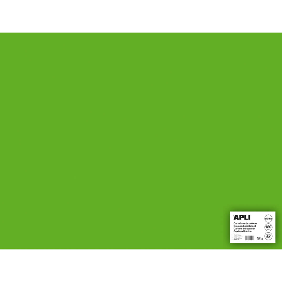 Cartolina 50x65 170g verd herba (pack 25)
