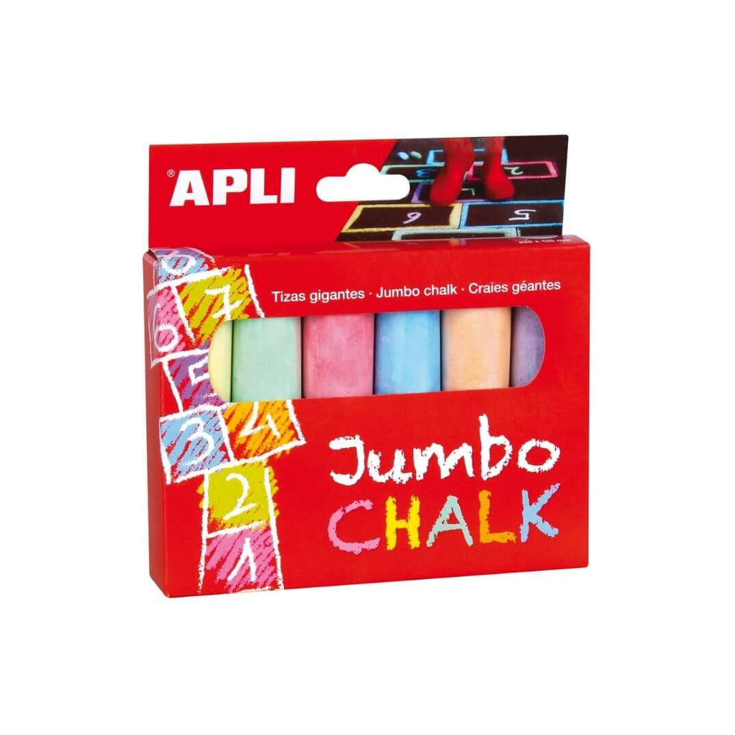 Pack 6 guixos rodons Apli Jumbo colors assortits