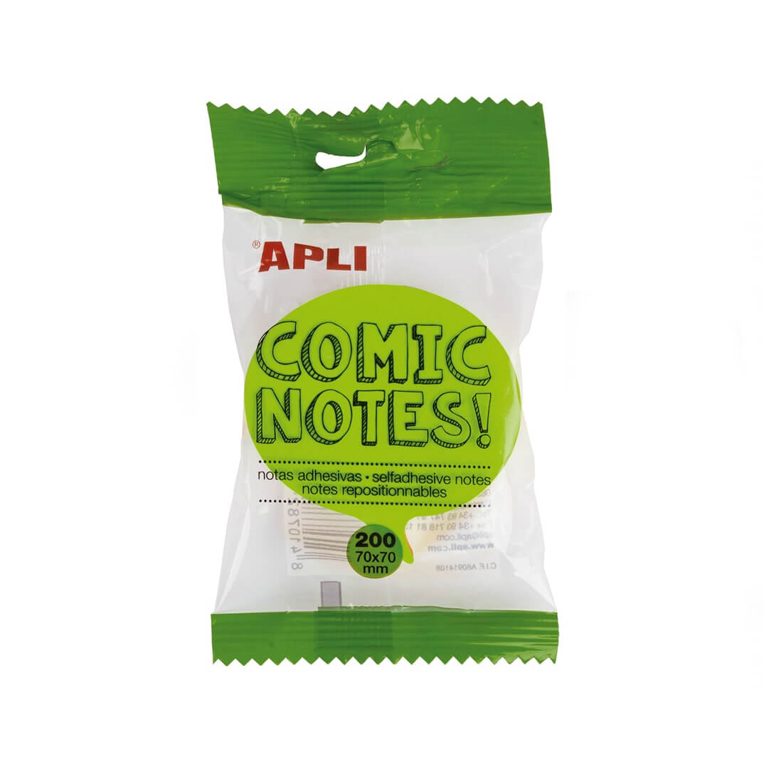Bloc notas adhesivas Apli comic 200 hojas