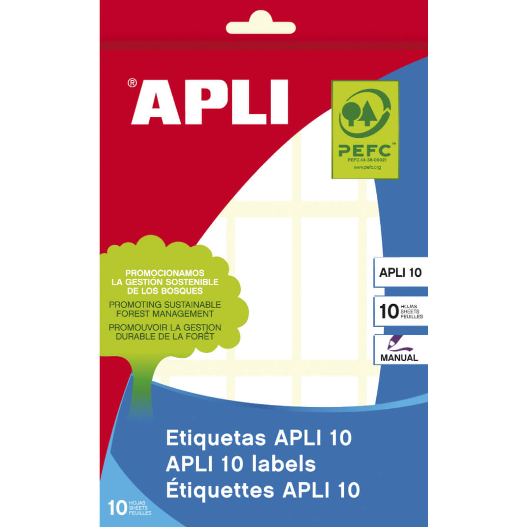 Sobre etiquetes adhesives Apli-10 20x50mm