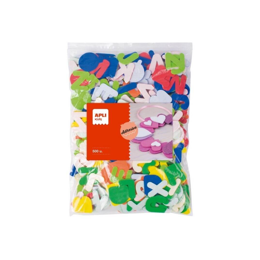 Formes Goma Eva adhesives lletres 500 u