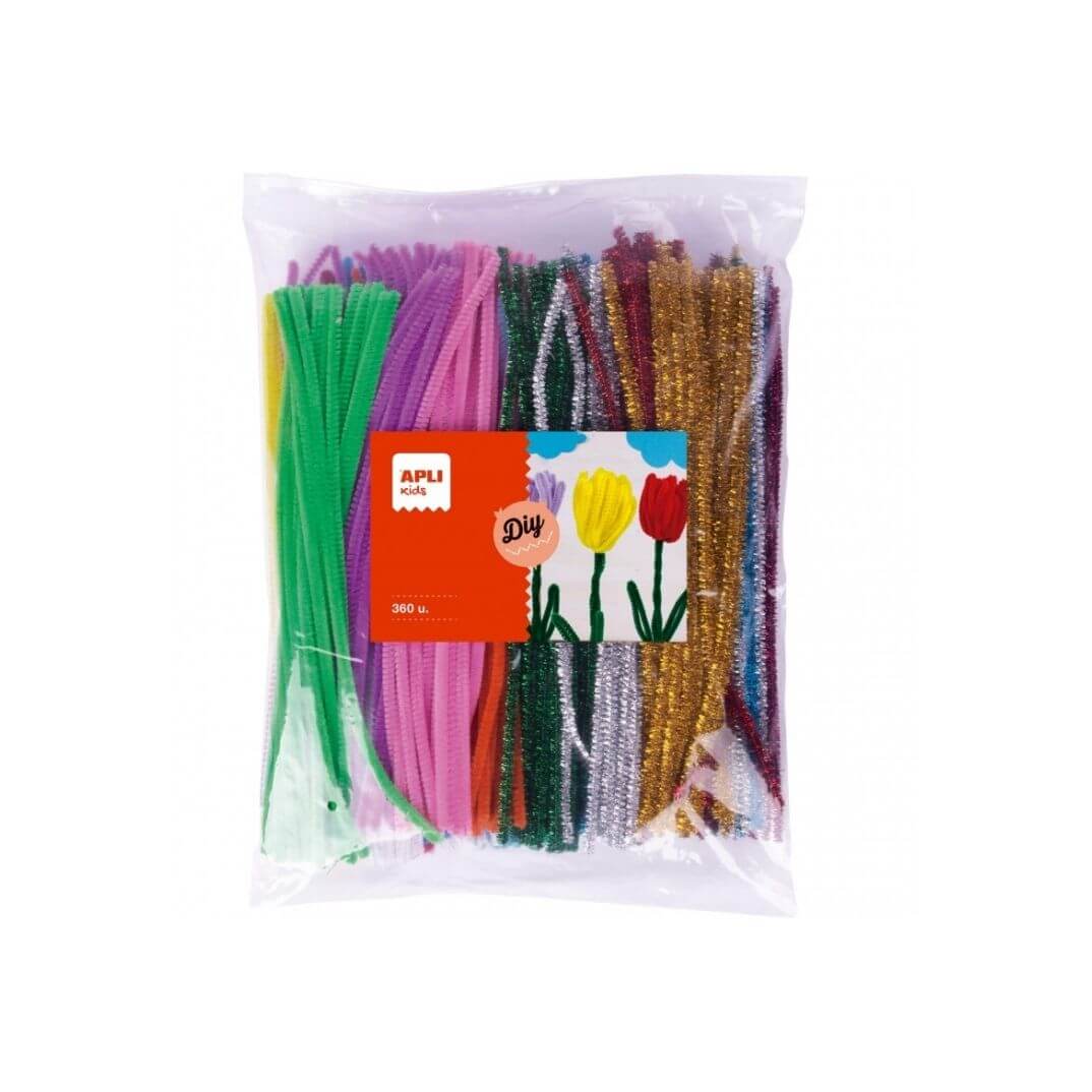 Limpiapipas multicolor i metalitzats 360u Apli