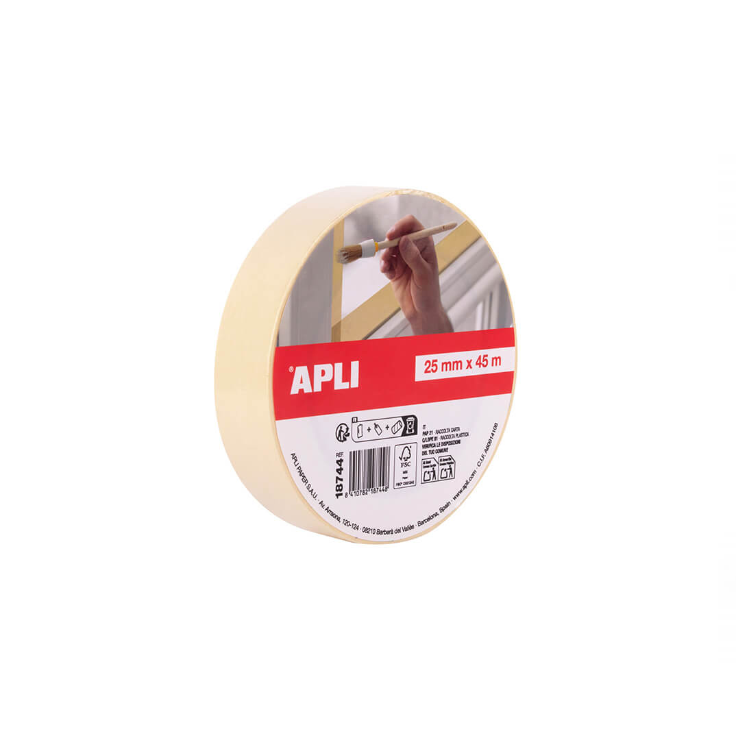 Cinta pintor Apli 25mm x 45m amarilla