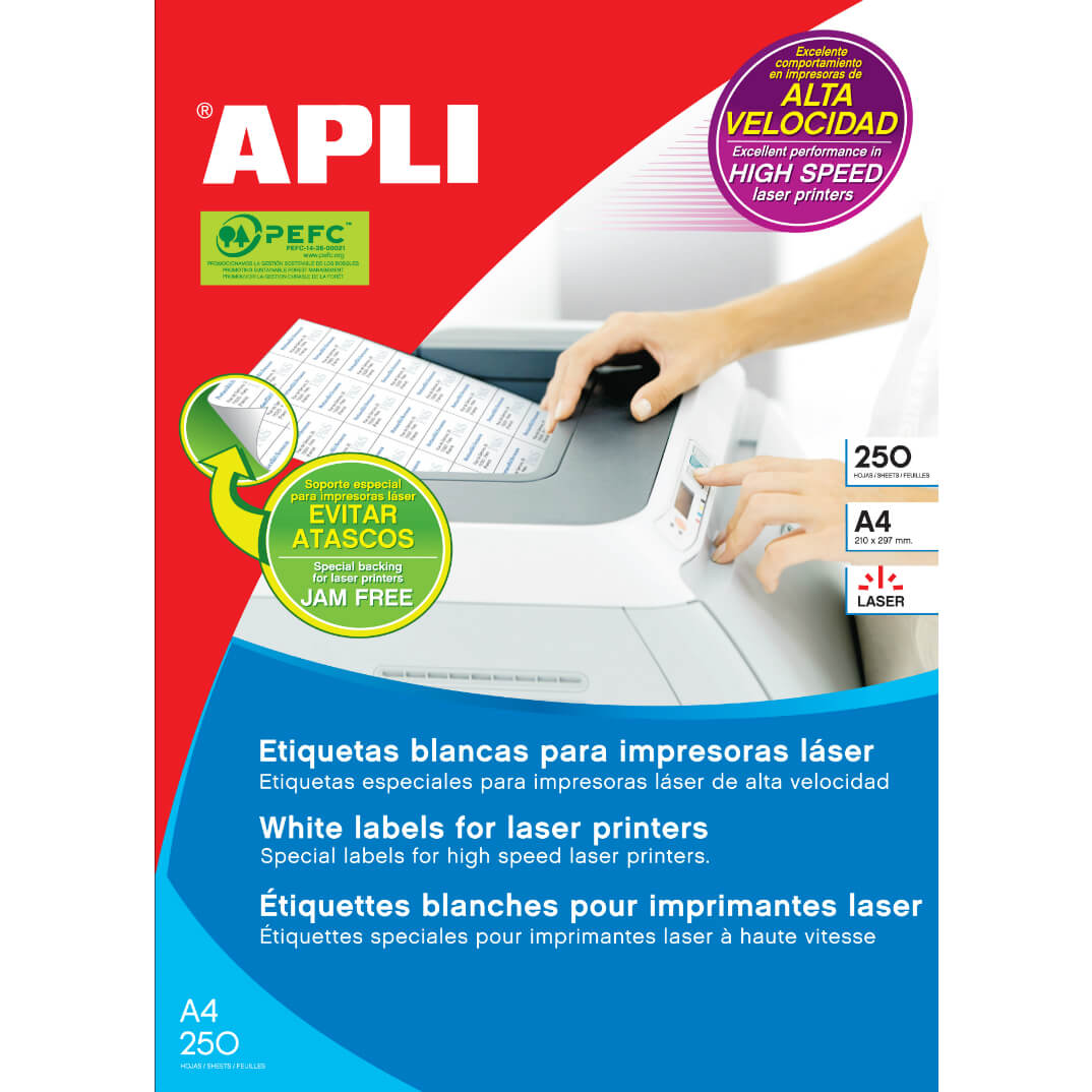 Etiquetas Apli 70x35 para láser (250h)