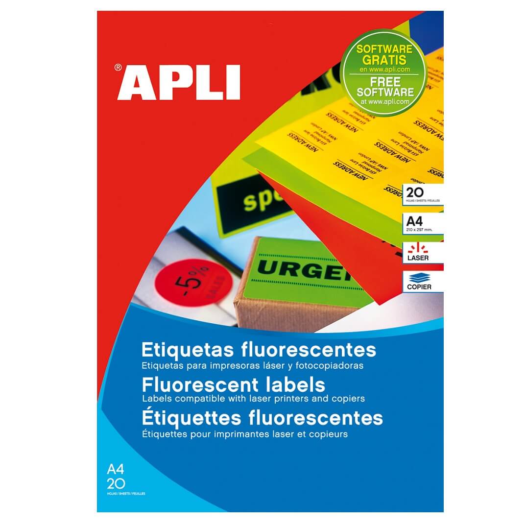 Etiquetes adhesives ø 60mm verd fluor