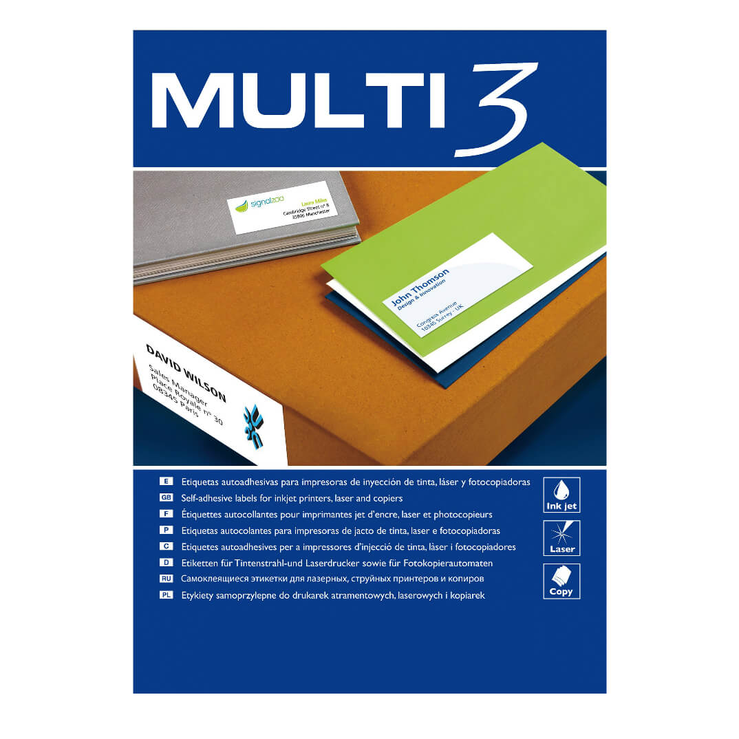 Caixa etiquetes multi3 105x37 100f