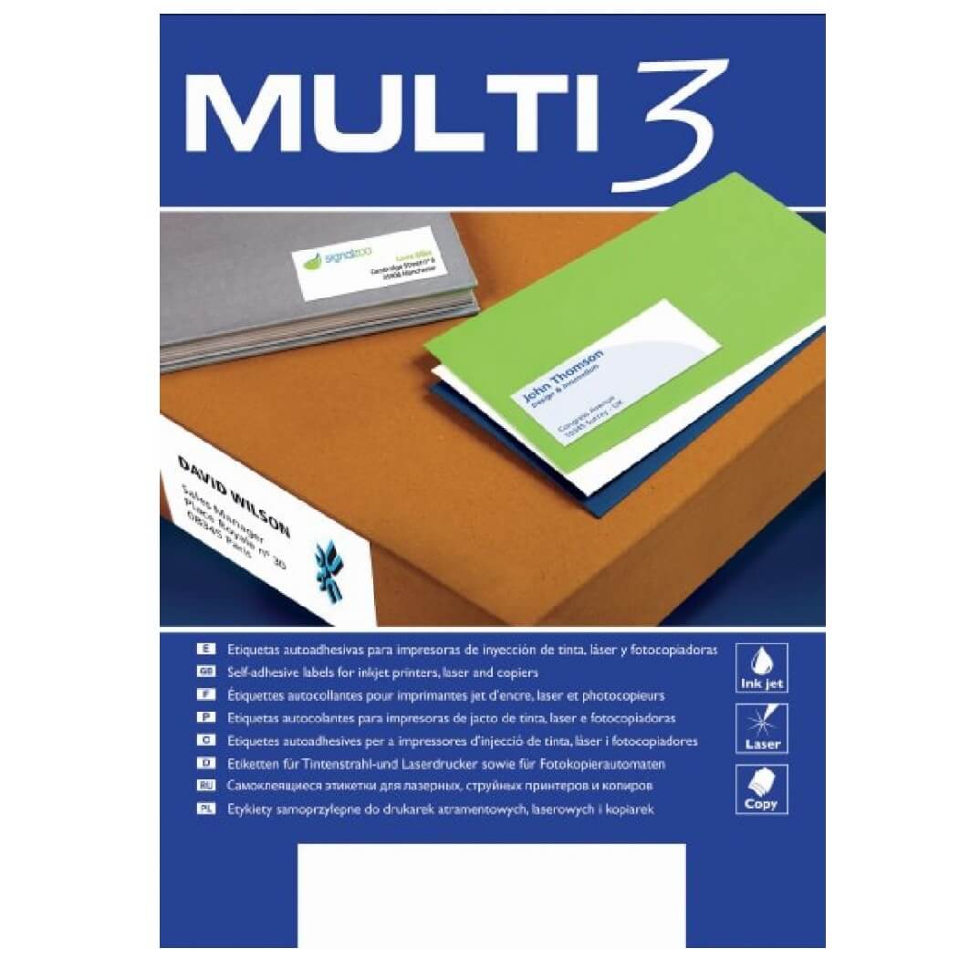 Caja etiquetas Multi3  99,1x67,7 100h