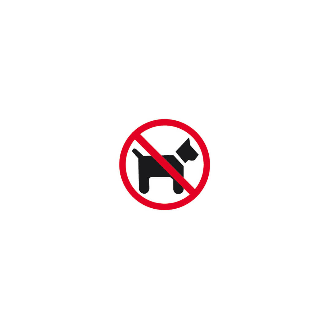 Señal adhesiva PVC "Prohibido perros"