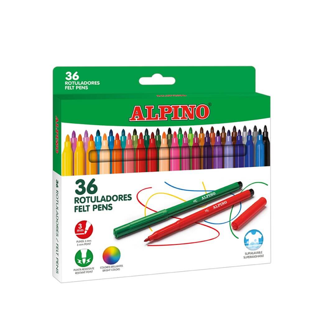 Caixa36 retoladors Alpino assortits