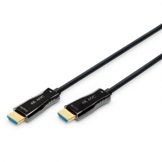 Cable HDMI 10m Negre Fibre òptica