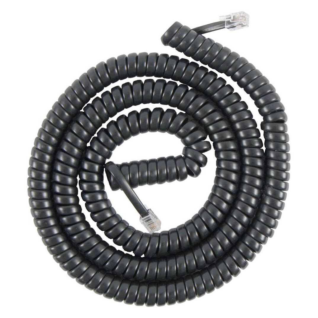Cable telefònic arrissat 5m RJ9