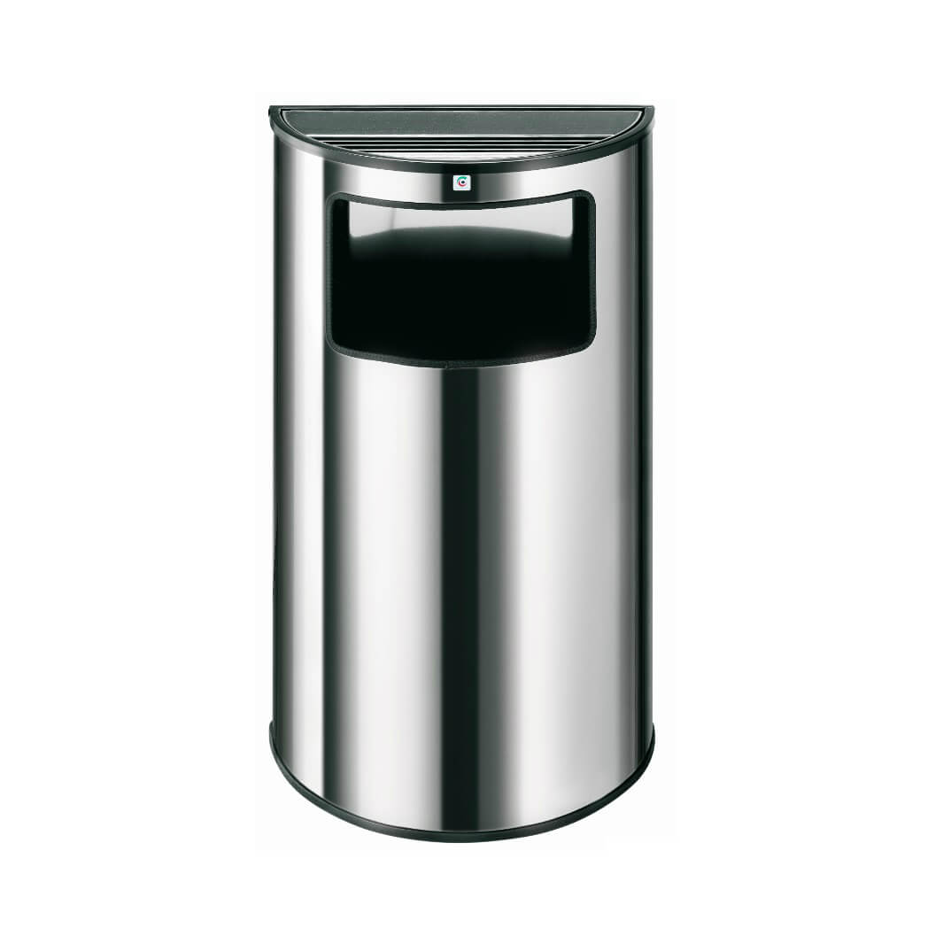 Cenicero papelera acero inox. grandes superfícies