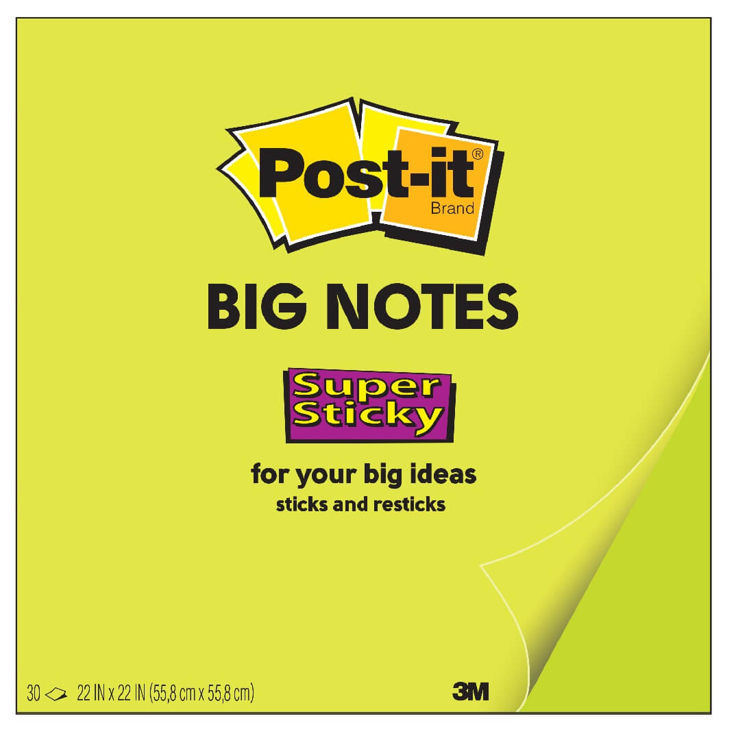 Notas extra grandes POST-IT®Super Sticky(30 hojas)
