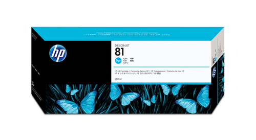 HP cartucho cian nº81 DesignJet 5000/5000ps
