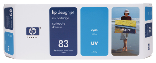 Cartucho de tinta original HP 83 cian