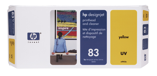 Cabezal de tinta original HP 83 amarillo