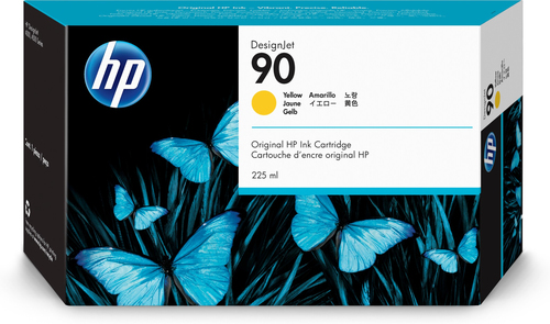 Cartutx de tinta original HP 90 groc 225ml