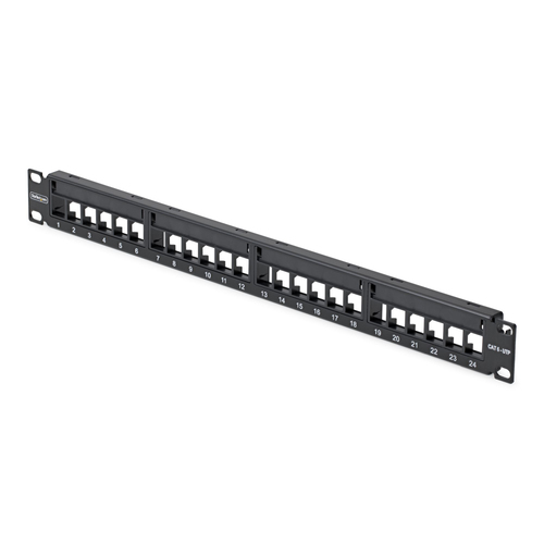 PANEL DE PARCHEO 1U KEYSTONECABL DE PASO DE 24 PUE