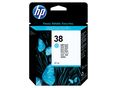 Cartutx tinta original HP 38 pigment. cian clar