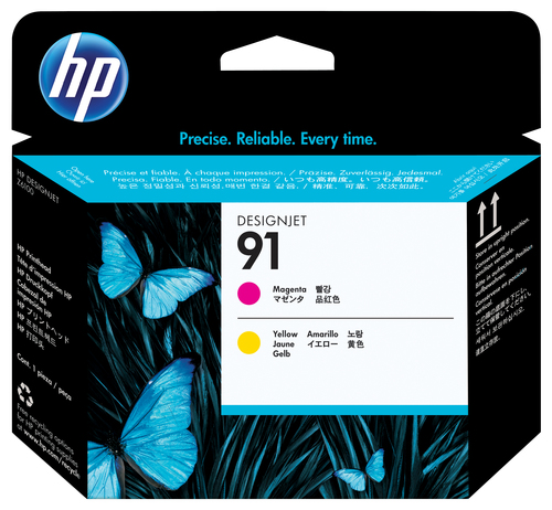 HP capçal injeccio tinta n. 91 magenta+groc