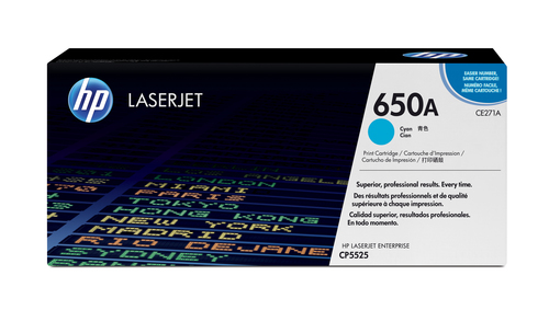 Cartutx de tòner original LaserJet HP 650A cian