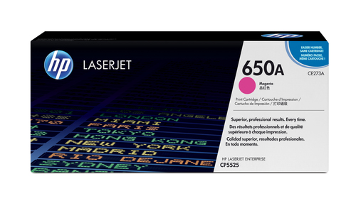 Cartucho tóner original LaserJet HP 650A magenta