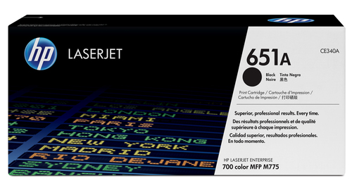 Cartucho de tóner original LaserJet HP 651A negro