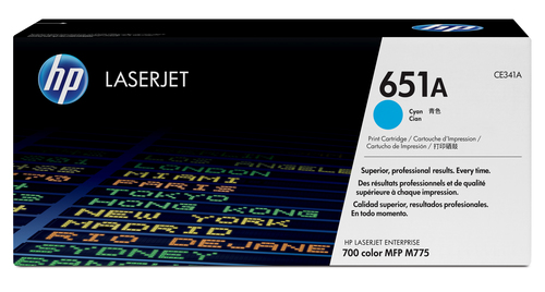 Cartutx de tòner original LaserJet HP 651A cian