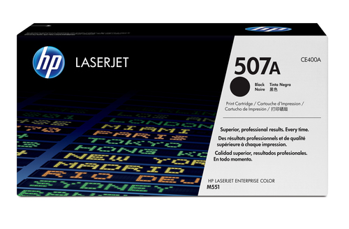 Cartucho de tóner original LaserJet HP 507A negro